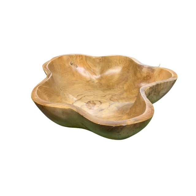 Medium Wooden Bowl For Sale - Image 4 of 5
