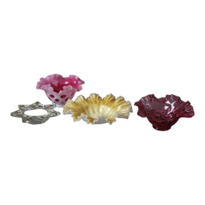 Circa 1900 Antique Mt. Washington School Art Glass Pieces- Set of 4