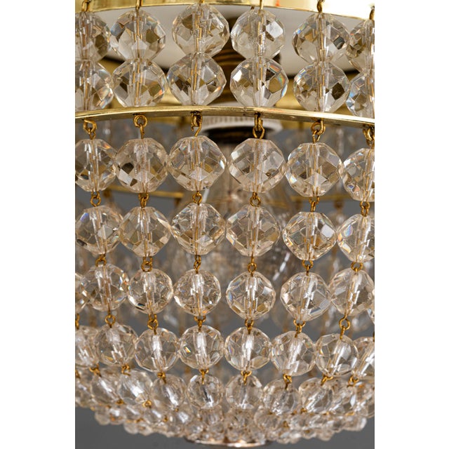 Art Deco Ceiling Lamp with Cut Glass, Vienna, 1920s For Sale - Image 6 of 17