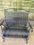 Mid-Century Modern 1980s Woodard Style Wrought Iron Swinging Bench For Sale - Image 3 of 10