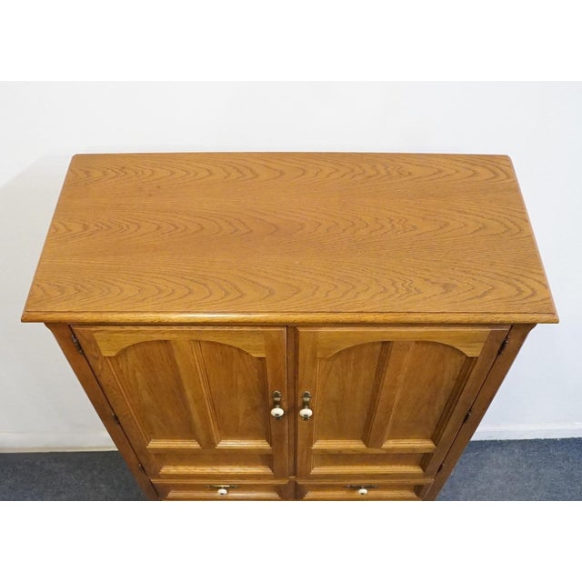 Thomasville Furniture Homecoming Collection Solid Oak Rustic Country Style 42" Door Chest 43811-340 For Sale - Image 10 of 14