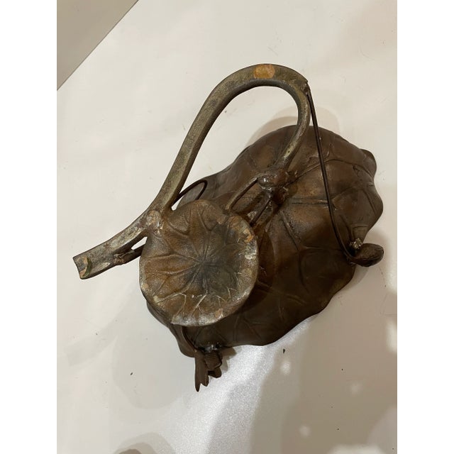 Metal 1960s Metal Lotus Lilly Bowl For Sale - Image 7 of 8