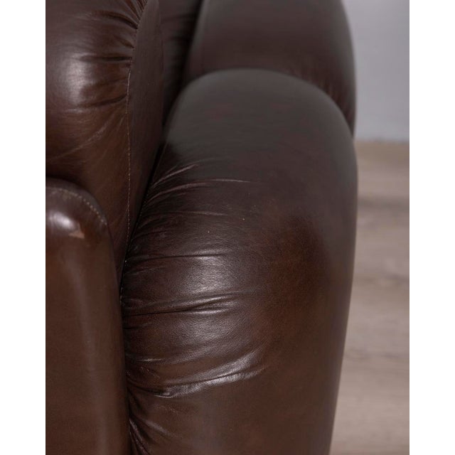 Brown Vintage Armchairs in Brown Leather from Ceriotti, 1970s, Set of 2 For Sale - Image 8 of 12