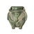 Vintage Asian Pottery Elephant Vase / Pot / Vessel in a Matte Green Glaze For Sale - Image 4 of 7