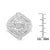 Metal .925 Sterling Silver 1-1/8 Cttw Round & Baguette Diamond 'Flower & Fern' Cluster Cocktail Fashion Ring (I-J Color, I2-I3 Clarity) - Size 6 For Sale - Image 7 of 7