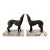 Antique French Art Deco Borzoi Bookends on Marble Bases – Pair, Sourced in Paris For Sale