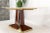 Boat Shape Light Beige Marble Top Bent Satinwood Base Art Deco Dining Table For Sale - Image 12 of 13
