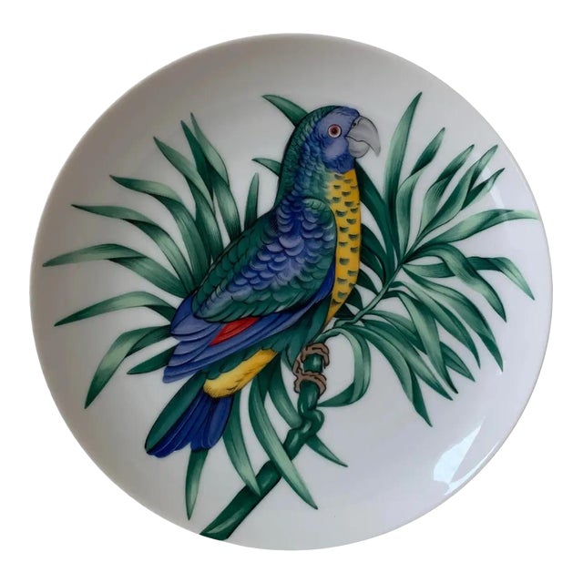 Fitz and Floyd Vintage Parrot Plate From Exotic Bird Collection For Sale