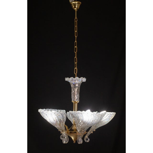 1980s Murano Chandelier Iridescent Leaves For Sale - Image 11 of 12
