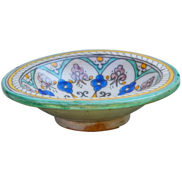 Ceramic Andalusian Pattern Ceramic Bowl For Sale - Image 7 of 9