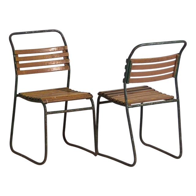 Set of Vintage Garden Chairs, 1920 For Sale
