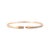 Metal 14k Rose Gold Half Eternity Tennis 1.35ct Diamond Bangle Bracelet For Sale - Image 7 of 12