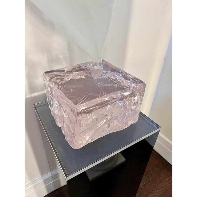 Abstract Abstract Lucite Female Nude Sculpture by Michael Shacham, Signed For Sale - Image 3 of 7