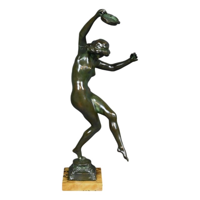C. Binder, The Dancer with the Tambourine, Early 20th Century, Bronze For Sale