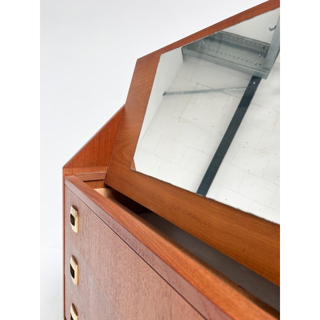 Mid-Century Modern Danish Brown Secretary, 1960s For Sale - Image 3 of 15