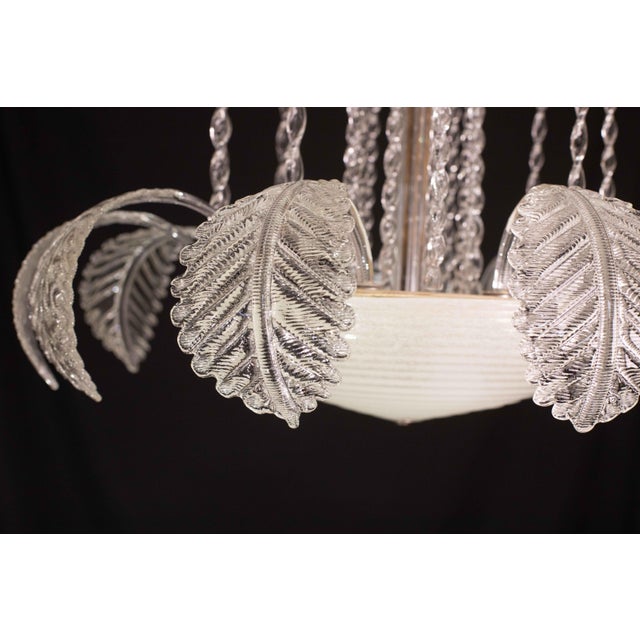 Art Decò Barovier & Toso Chandelier, Murano Glass, 1950s For Sale - Image 12 of 12