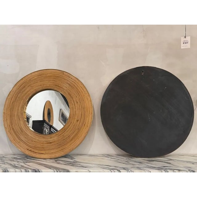 Early 21st Century Italian Brass and Bamboo Mirrors For Sale - Image 5 of 5