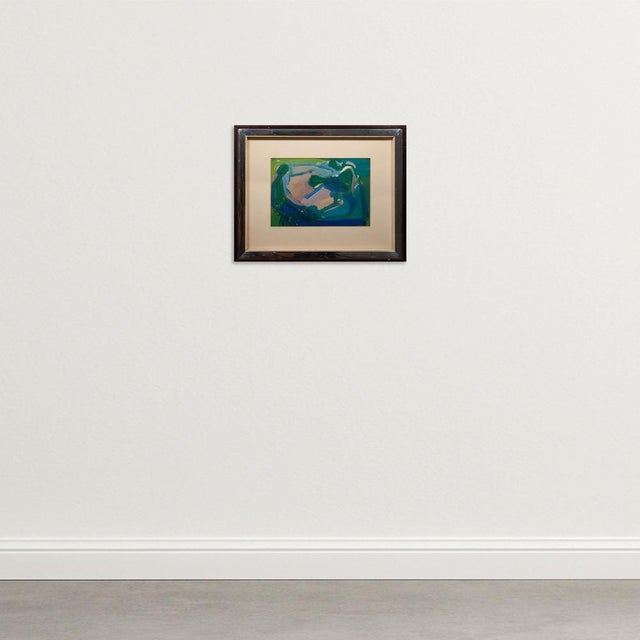 This acrylic work by José Barceló Albaladejo presents an abstract composition built through layered, gestural fields of...