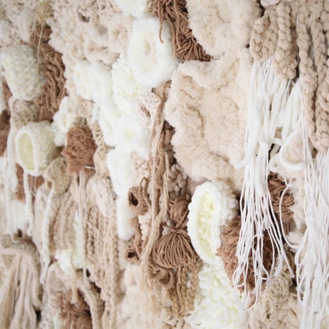 Large Horizontal Tapestry in Cotton and Wool For Sale - Image 10 of 13