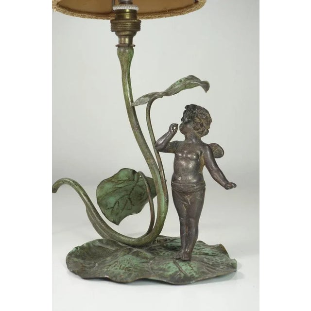 Beige Art Nouveau Table Lamp For Sale - Image 8 of 10
