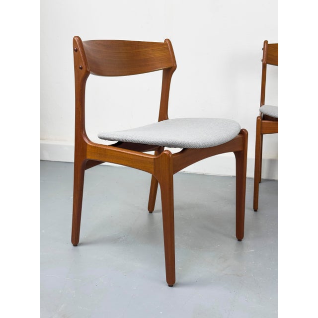 Mid-Century Modern Danish Teak Dining Chairs by Erik Buch for Od Møbler, 1960s, Set of 4 For Sale - Image 3 of 18