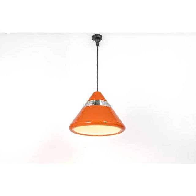 1970s Large Orange Pendant Light by Kazuo Motozawa, 1970s For Sale - Image 5 of 9