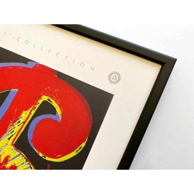 Andy Warhol Estate Vintage 1989 First Edition Lithograph Print Large Framed Pop Art Poster " Dollar Signs ( $4 ) " 1982 For Sale - Image 9 of 12
