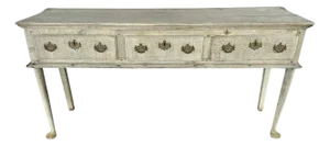 George III English Bleached Oak Dresser / Sideboard