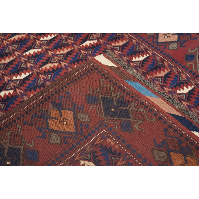 Semi Antique Hand Made Afghani Afghanestan Rug For Sale - Image 13 of 14
