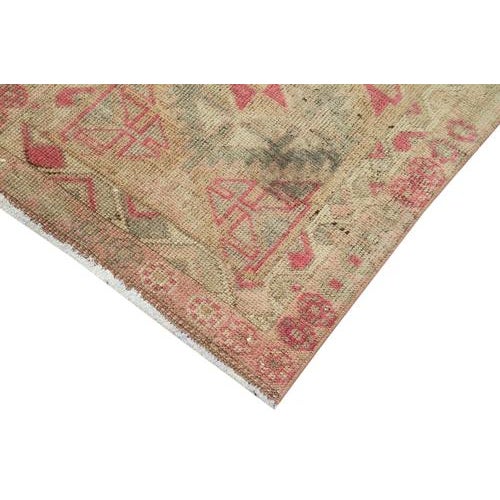 Beige Bohemian Runner Rug For Sale - Image 4 of 7
