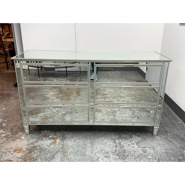 Design Plus Gallery presents the Extra Wide Park Mirrored Dresser from Pottery Barn. This dresser is mirrored on the...