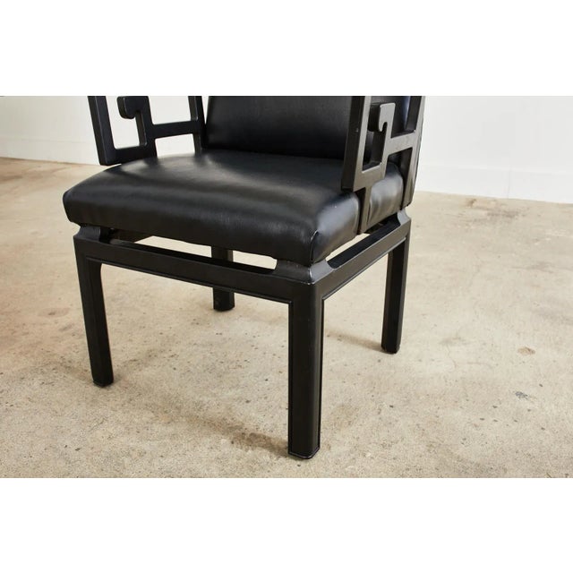 Pair of Michael Taylor Far East Collection Greek Key Armchairs Chairish