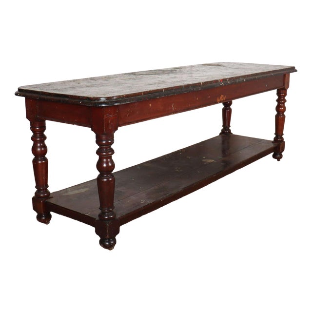 English Mahogany Drapers Table For Sale