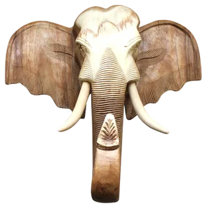 Teak Elephant Head, Thailand. , 1990s, Wood