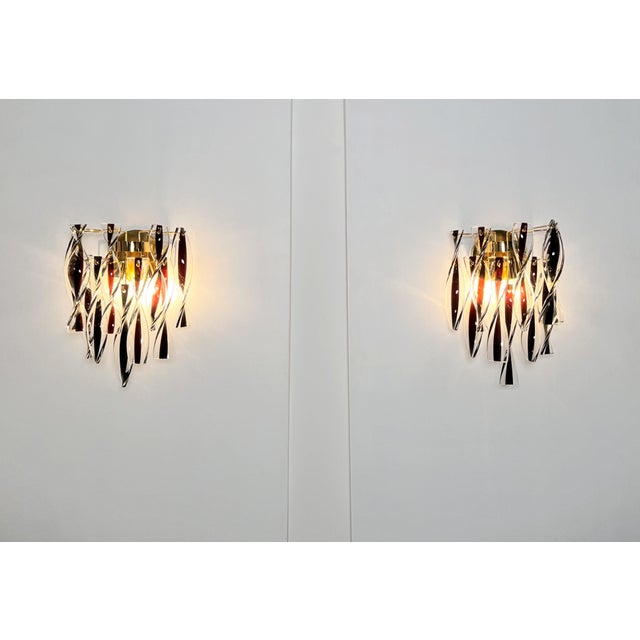 Murano Wall Sconces with Amethyst Glasses, 1990s, Set of 2 For Sale - Image 9 of 18