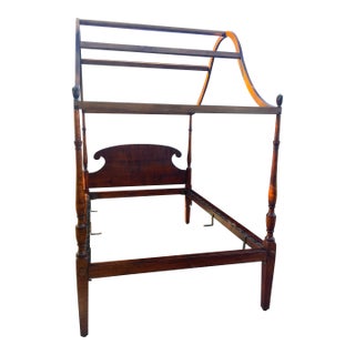 Curly Maple Federal Canopy Bed For Sale