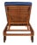 Newport Lounge Chair with Side Table - Natural/Navy with Contrast Piping For Sale - Image 10 of 12