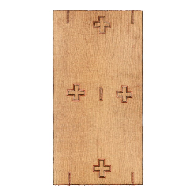 Oversized Vintage Moroccan Tuareg Mat With Geometric Patterns, From Rug & Kilim For Sale