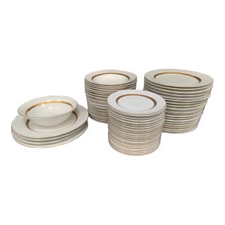 Vintage Retroneu Imperial Gold 22k Dinner Set - 65 Pieces For Sale