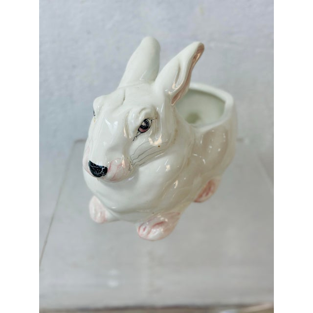 Ceramic Vintage Ceramic Bunny Planter For Sale - Image 7 of 9