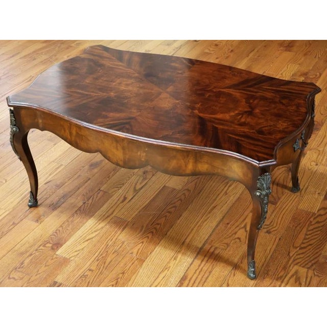 Brown Theodore Alexander Mahogany French Style Cocktail Coffee Table For Sale - Image 8 of 13