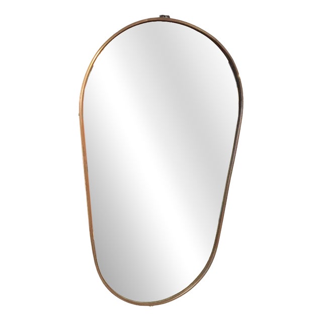 Vintage Italian Oval Mirror, 1950 For Sale