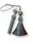 2020s Pair of Key Tassels in Bluestone With Velvet Detail For Sale - Image 5 of 11