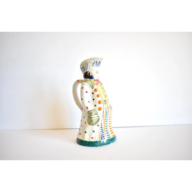Ceramic Vintage Italian Figural 18th-Century Man Pitcher For Sale - Image 7 of 10