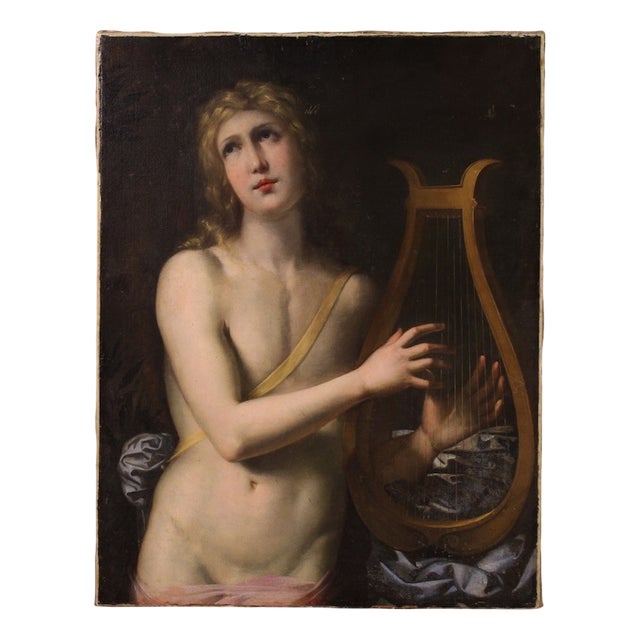 Apollo Playing the Lyre, Nude, 1680, Oil on Canvas For Sale