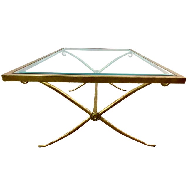 2020s Maison Jansen Style Bernhardt Beveled Glass Coffee Table For Sale - Image 5 of 12