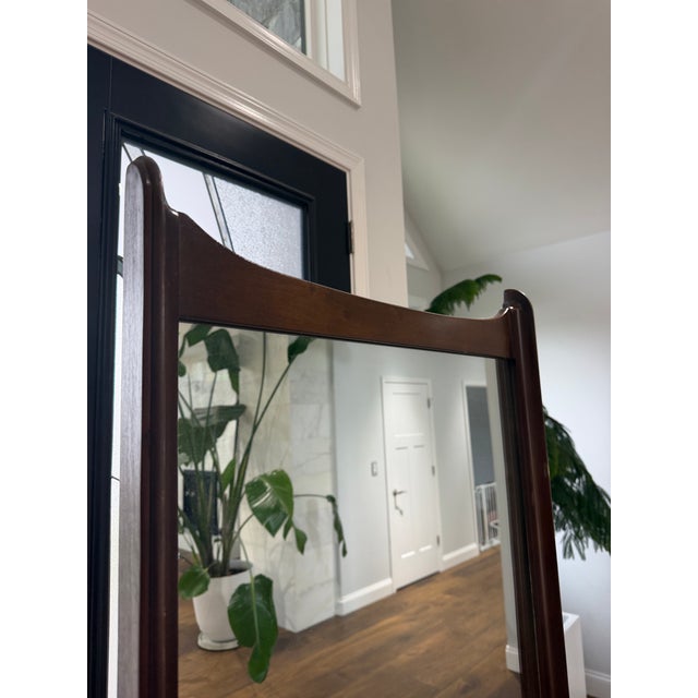 Wood Vintage Mid-Century Modern Walnut 6-Drawer Dresser With Mirror For Sale - Image 7 of 11