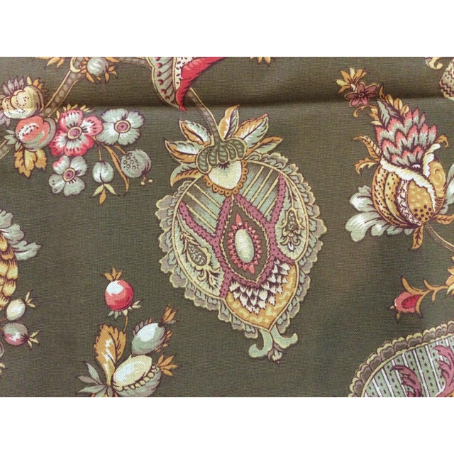 Designer the Original Screen Print the Platinum Collection Richloom Elegant Botanical Design- 3 Yards For Sale - Image 4 of 5