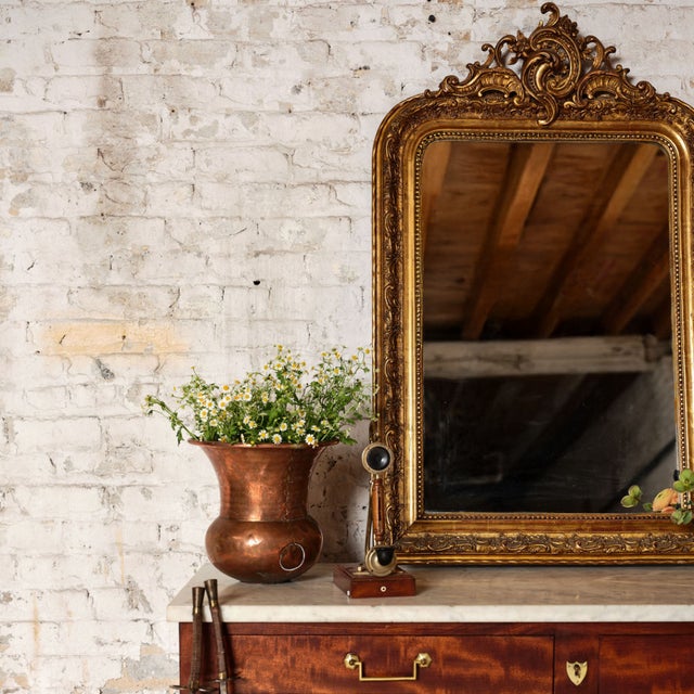 19th Century French Louis Phillip Rococo Style Mirror For Sale - Image 4 of 5