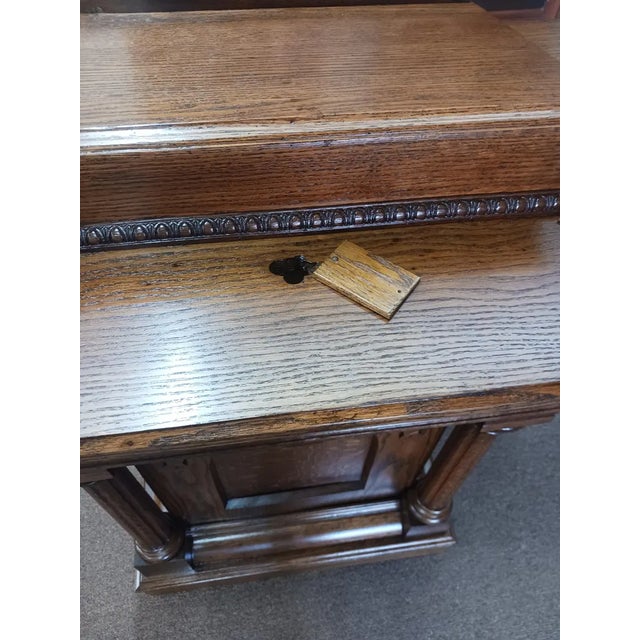 Brown Antique Oak Lectern/Pulpit/Podium For Sale - Image 8 of 9